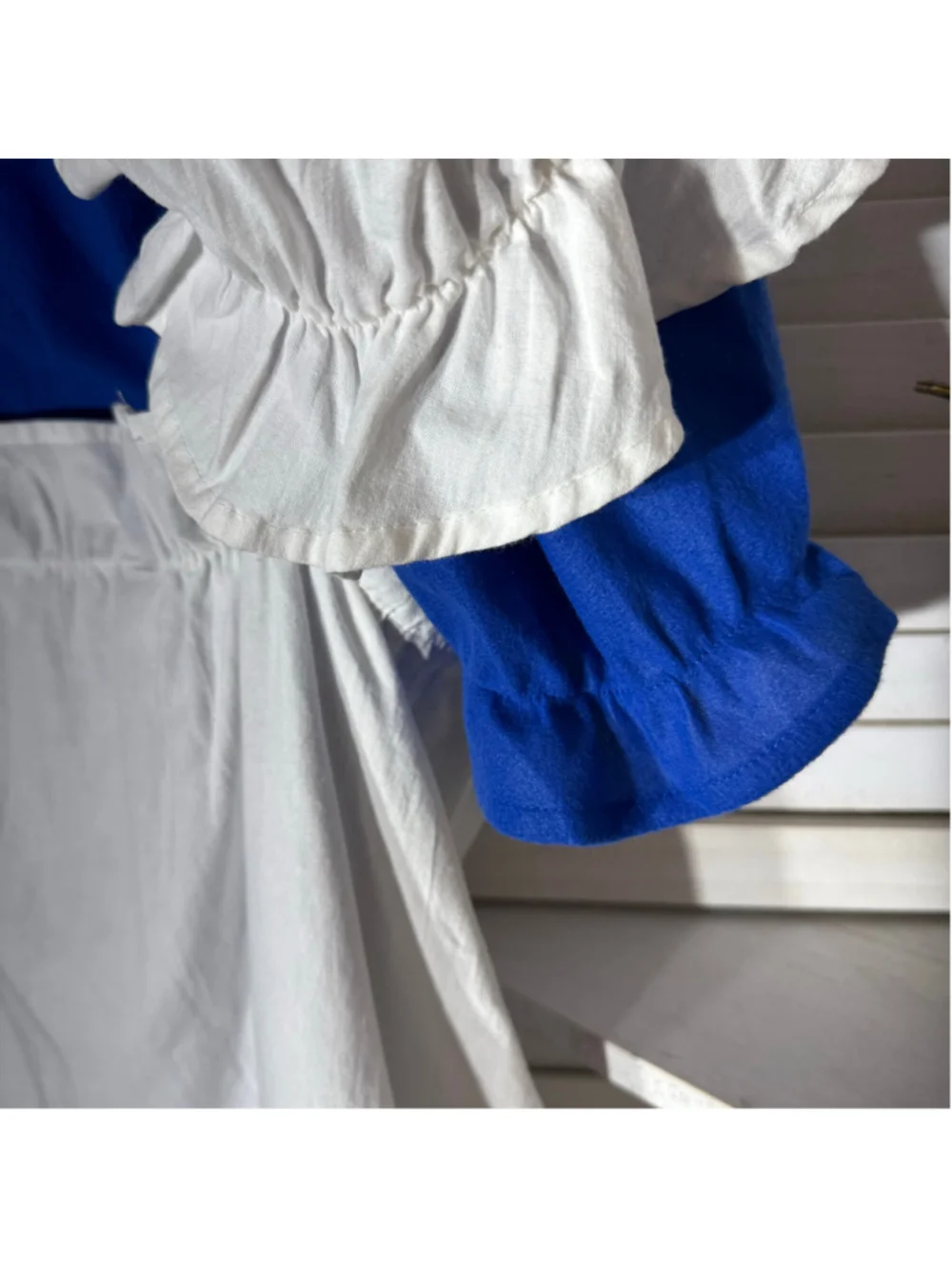 Vintage rag doll Costume Raggedy Ann Halloween cap top apron pantaloons kid sz M